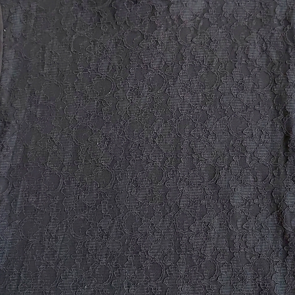 Black Long Sleeve Cotton Top with Lace Front. - Picture 2 of 6